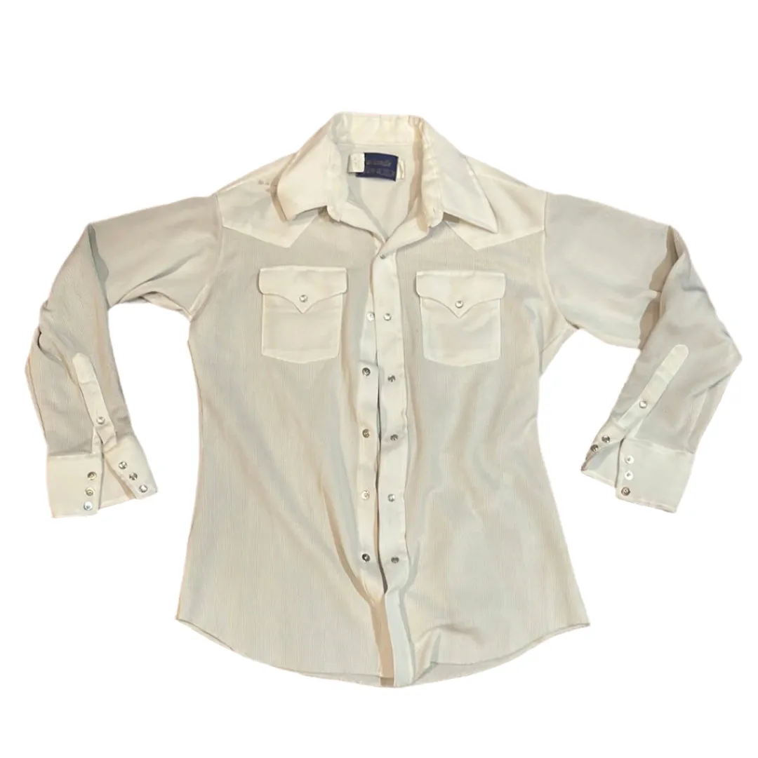 80's Panhandle Slim Pearl Snap Shirt - Large - 22.5” x 31.5”