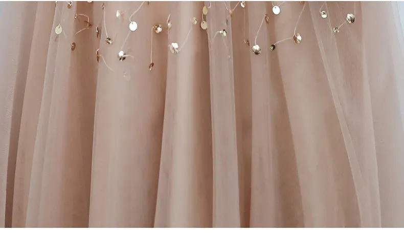 A-line Evening Dress Beading Prom Dress Formal Evening Gown Sparkly