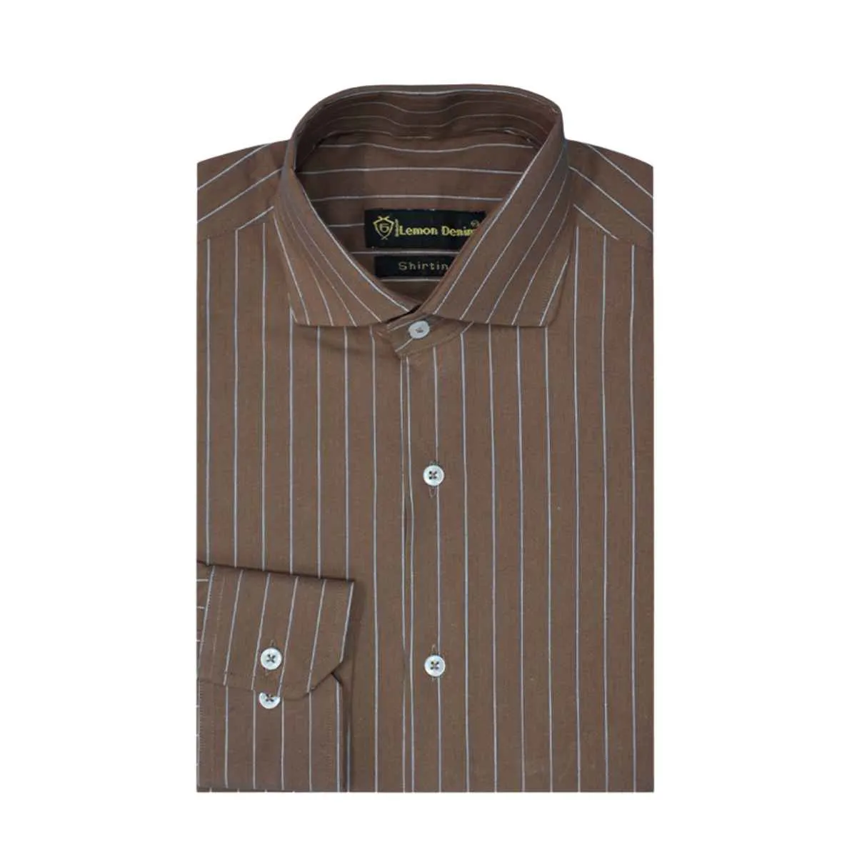Brown Stripes Formal Shirt