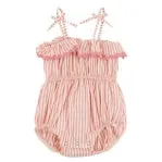 Cabana Pink Ruffle Romper