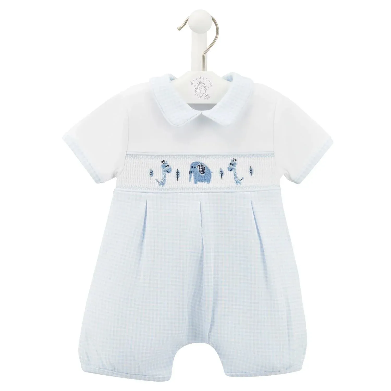 Dandelion Gingham Romper - Blue