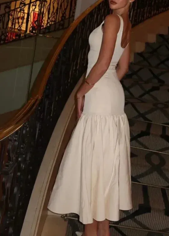 Dress Prom Dress Stores Elegant Ivory Strapas Sheath Formal Evening Party Dress Formal Dresses