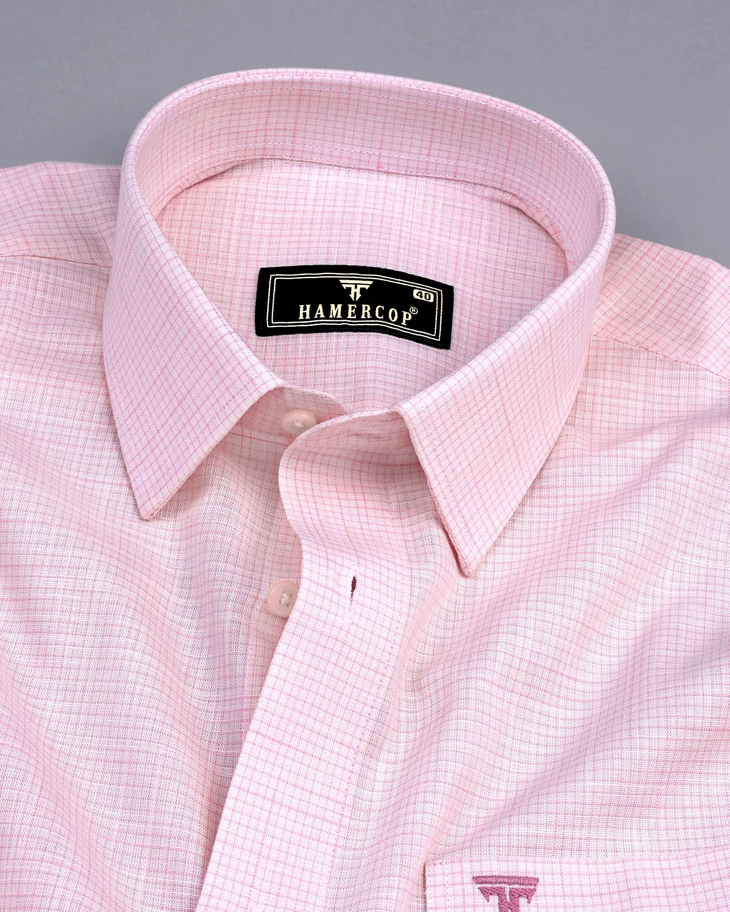 Eton White Graph Check Linen Formal Shirt