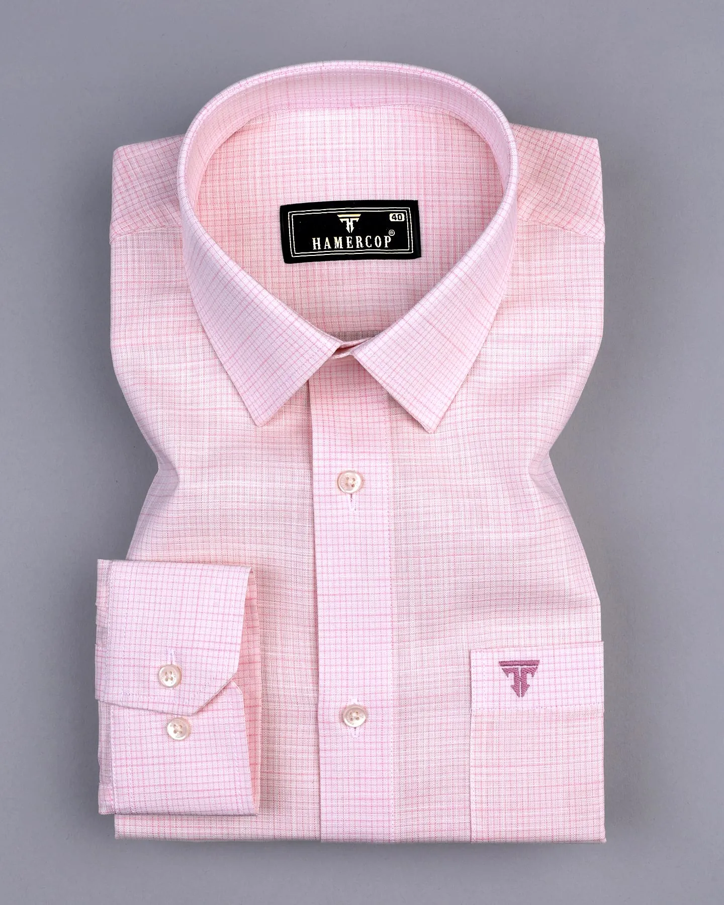 Eton White Graph Check Linen Formal Shirt