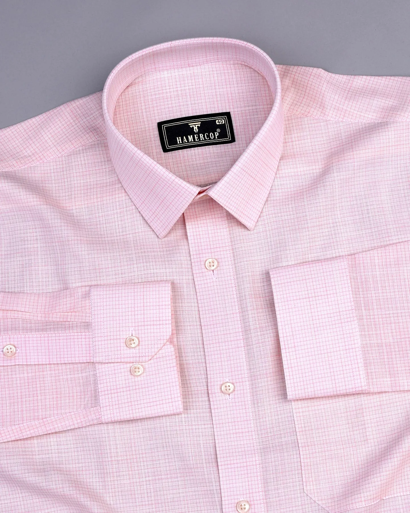 Eton White Graph Check Linen Formal Shirt
