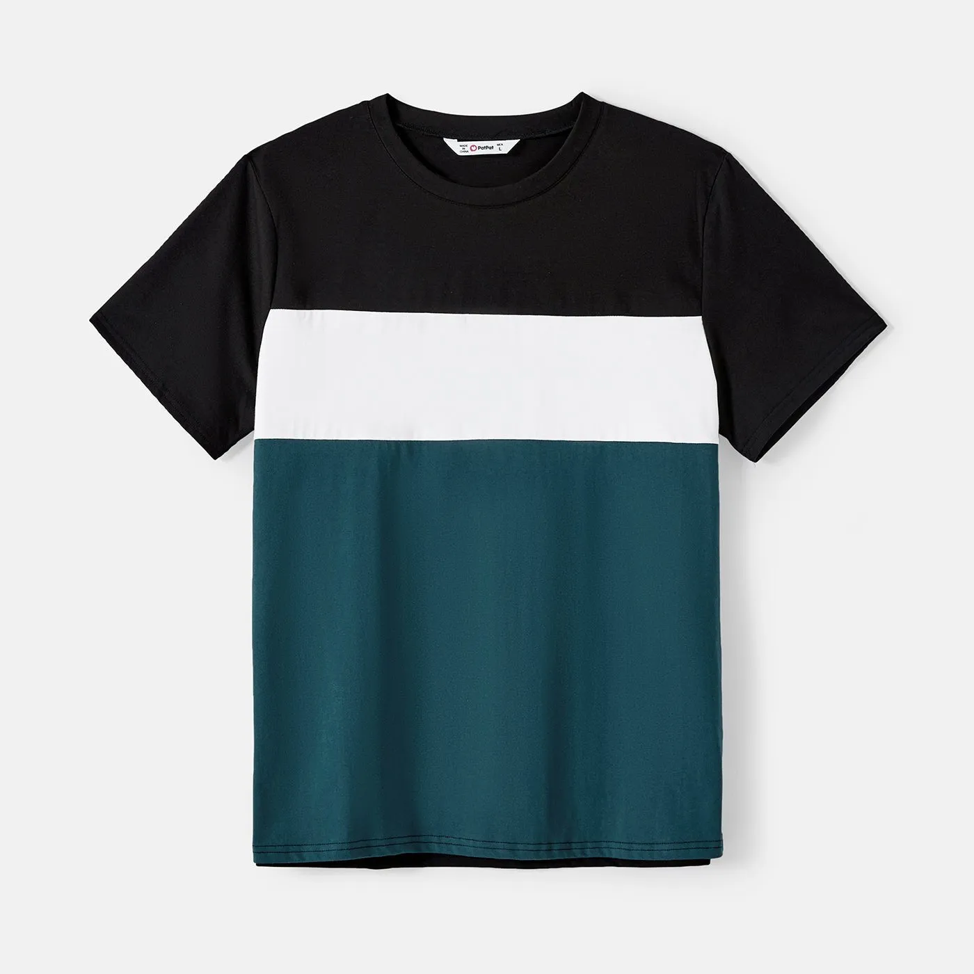 Family Matching Solid Knot Front Cami Dresses and Colorblock Short-sleeve Tee Sets