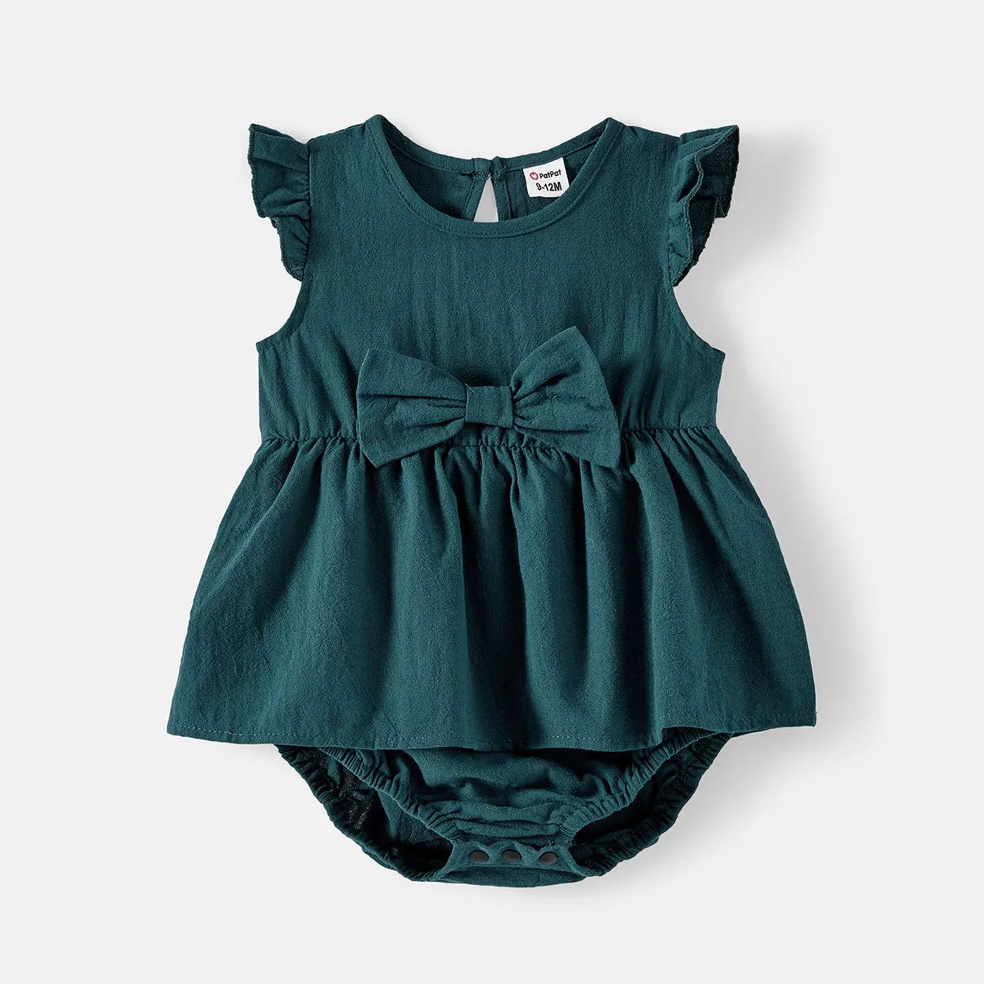 Family Matching Solid Knot Front Cami Dresses and Colorblock Short-sleeve Tee Sets