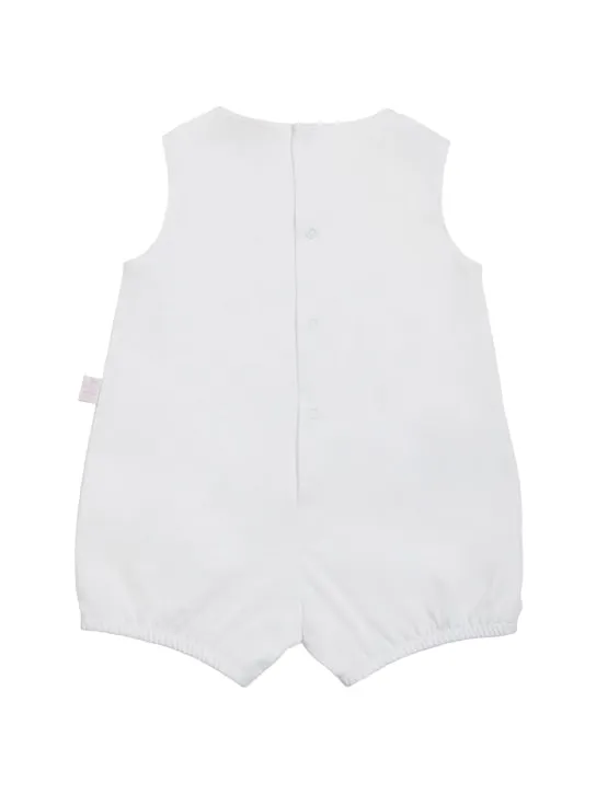 Il Gufo   Cotton jersey romper &amp; linen dress 