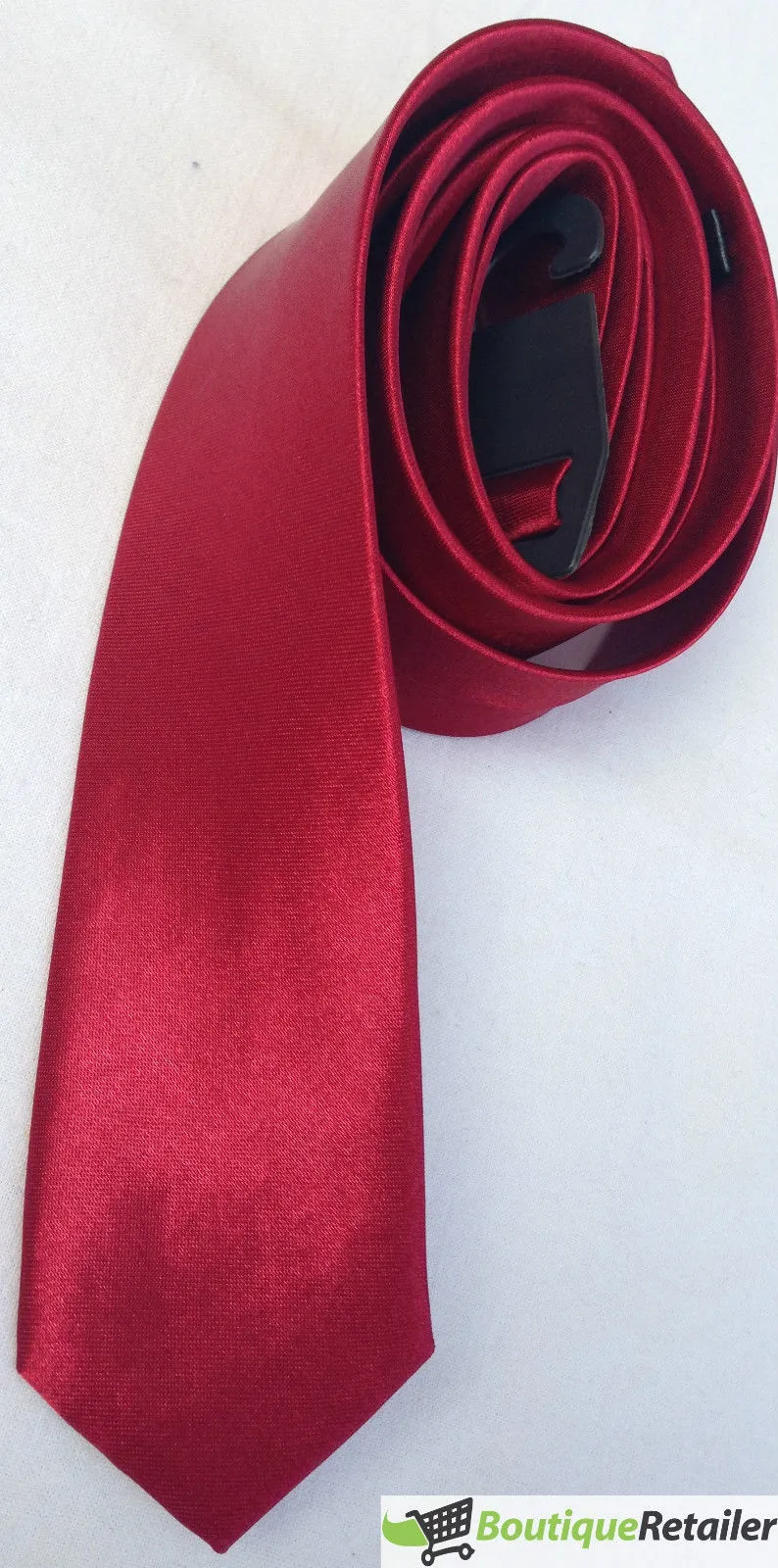 Mens SKINNY TIE Plain Wedding Slim Necktie Formal Casual Narrow Party