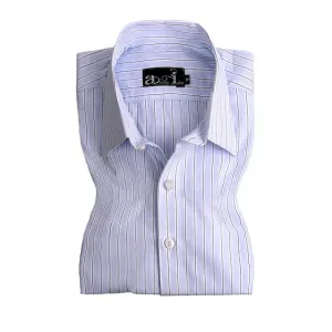 Sky Blue with Grey Pinstripes Formal Shirt
