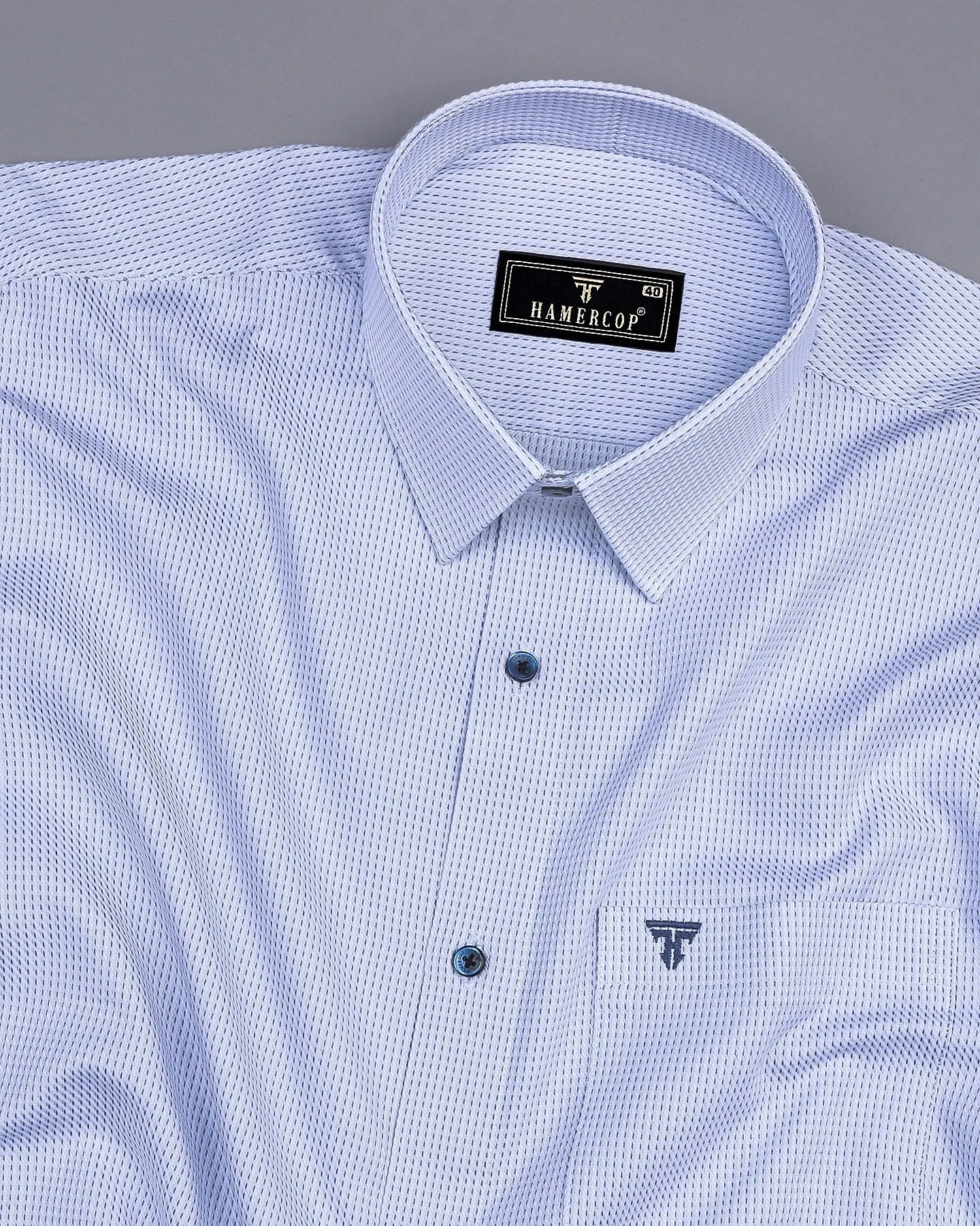 SkyBlue Pin Stripe With White Premium Giza Shirt