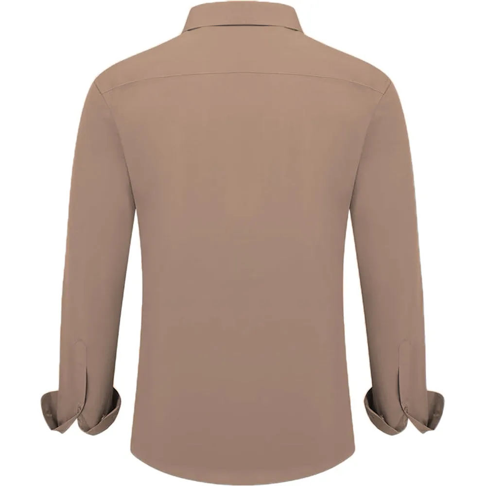 Uniform Unicorn Men's Formal Wood Lake Shirt - Slim Fit Long Sleeve with Pocket | Office Wear | Formal Wear | Daily Wear(Shirt_Wood Lake)
