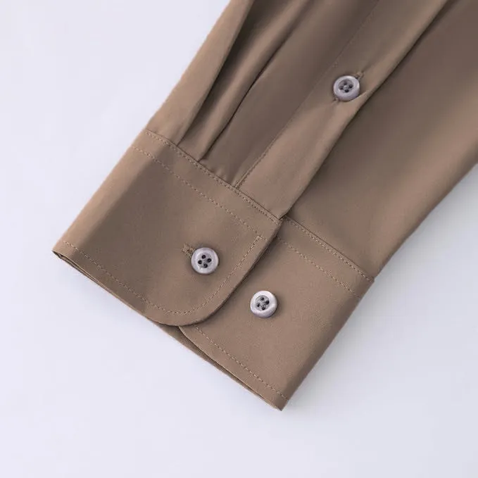 Uniform Unicorn Men's Formal Wood Lake Shirt - Slim Fit Long Sleeve with Pocket | Office Wear | Formal Wear | Daily Wear(Shirt_Wood Lake)